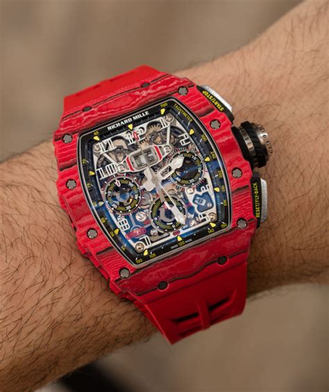 richard mille red band|richard mille tourbillon price.